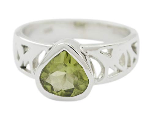 Bague en argent avec péridot naturel pour votre style de tous les jours