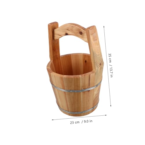 Bañera de madera para pies resistente y portátil miniatura 2