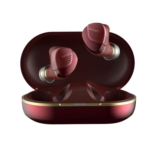 AVIOT TE-W1 Auriculares inalámbricos, sistema 3D coaxial de sonido, cancelación de ruido híbrido adaptativa, audio de alta resolución, tecnología LDAC, hasta 50 horas de reproducción, resistencia al