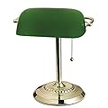 Catalina Lighting Traditional Desk Lamp, Green, Smart Home Capable for Home Office, Dorm, Apartment, Corded with Adjustable Lighting