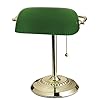 Catalina Lighting Traditional Desk Lamp, Green, Smart Home Capable for Home Office, Dorm, Apartment, Corded with Adjustable Lighting