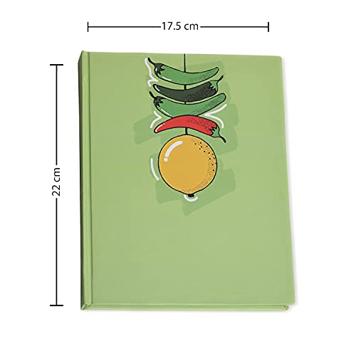 Image of PAPBOO Nimbu Mirchi - Nazar Battu Hardbound, Hardcover Notebook Diary, (22 X 17.5 cm, 80 GSM, 140 Single Ruled Pages) Journal, Gift