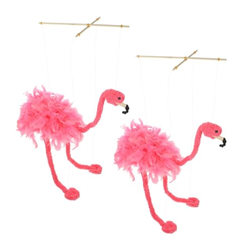 PHENOFICE 2 Marionetas De Cuerda, Flamencos, Juguete para Espectáculo De Títeres, Avestruces, Títeres, Peluche Interactivo, Figuras, Manualidades, Juguetes Interactivos, Títeres De Animales
