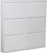 Produktbild Dynamic24 XL Pisa 6 Klappen weiß  Schuhschrank  B101 x H106 x T16 cm  Metall pulverlackiert  Klappbar/faltbar  modern  für Flur & Eingangsbereich  ideal für schmale Flure