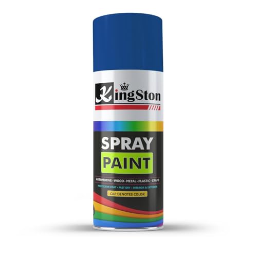 Image of Kingston Acrylic Spray Paint for Metal, Wood, Wall & Plastic, Multi-Surface DIY Paint, Quick Dry, Smooth Finish, 400ml Can, Shifeng Blue, 1 Pc