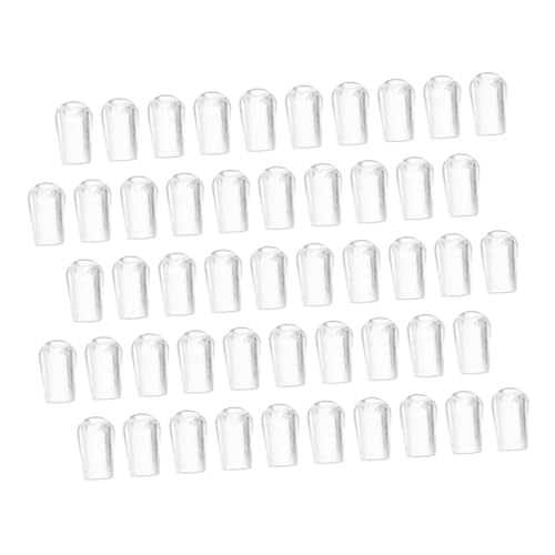 DECORNIJIA 50 piezas Fundas Protectoras de PVC para Tubos Metálicos Tapas de Goma para Puntas de Perchas y Tornillos Cubiertas Transparentes para Ganchos y Estantes con Interior Resistentes