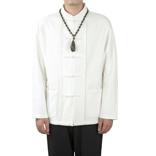 Chemise homme lin et coton ramie style chinois pour un confort d'automne élégant