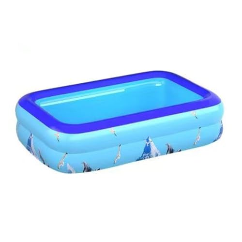 Piscina inflable Con lindos patrones de animales Piscina Inflable Engrosada De sobre El Suelo Piscina hinchable plegable para adolescente Familia Exterior Jardín Interior Agua Juego (Azul)