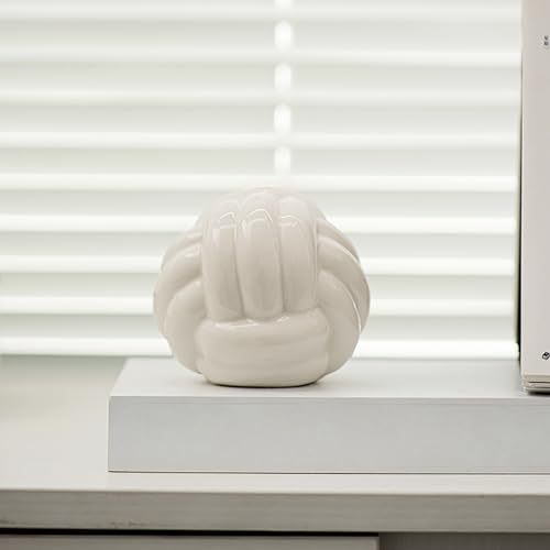 Objetos decorativos de cerámica tipo nudo y cadena moderna 8