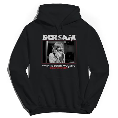 Scream Hoodie for Men & Women Whats Your Favorite Black Long Sleeve Hooded Pullover Sweatshirt