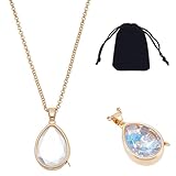 nbeads Colliers avec Pendentif Médaillon, Collier à Breloques en Laiton de Larme pour Phot...