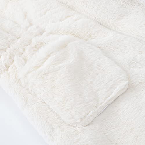 Fleece Full Zip Up Hoodie Fall Winter Baby Coat Toddler Boy Winter Clothes Kids Warm Full-Zip For Spring Autumn White #TOP3