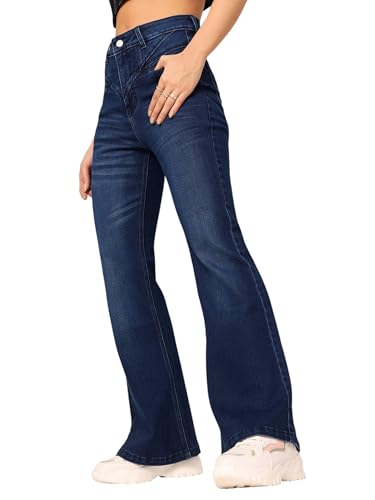 Image of Dolce Crudo Boot Cut High Rise Cropped Jeans for Women