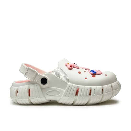 Image of ASIAN INDIGO-10 Stylish Women Clogs | Ultra-Light, Breathable & Comfortable Slip-Ons with Cute 3D Stickers