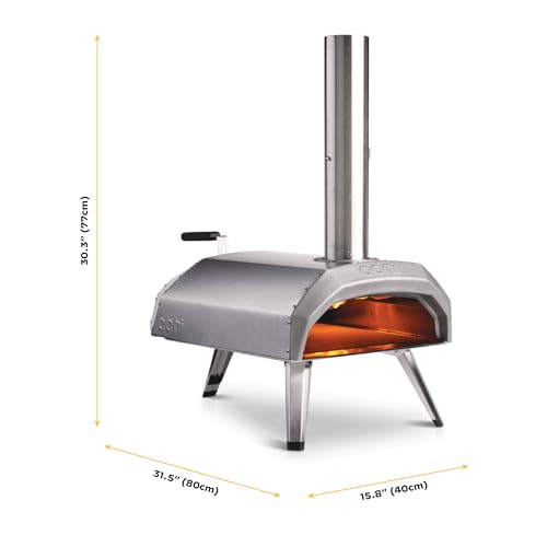 Ooni Karu 12 Multi-Fuel Outdoor Pizza Oven – 12 Inch Pizzas in 60 Seconds - Portable Wood and Gas Fired Pizza Oven with Pizza Stone, Dual Fuel Ooni Pizza Oven
