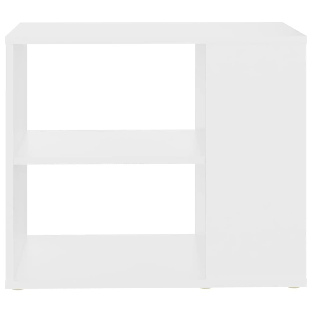 vidaXL Beistelltisch Beistellschrank Sideboard Kommode Beistellregal Schrank Mehrzweckschrank Standregal Weiß 60x30x50cm Holzwerkstoff