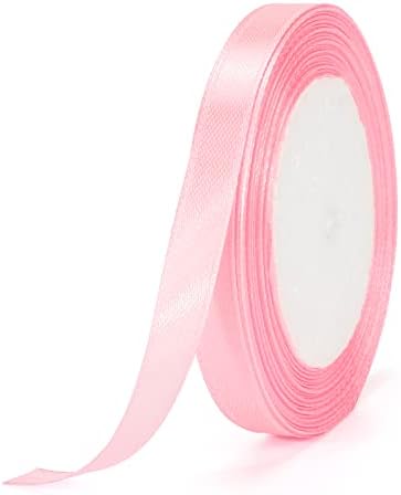 GCQQ 20mm Black Satin Ribbon, 100Yards/Roll Single Sided Fabric Ribbon, Thick Satin Ribbon for Christmas, 92m Satin Ribbons for Gift Wrapping, Sewing, Crafting, Hair Bows and Cake Decoration