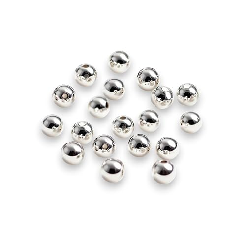 Image of 650 Pcs Silver Pearl Beads for Jewellery Making Kit | Bead Bracelet Making for Women Girls Kids | Crystal Beads for Craft | Pearls for Craft | 8mm | 200g