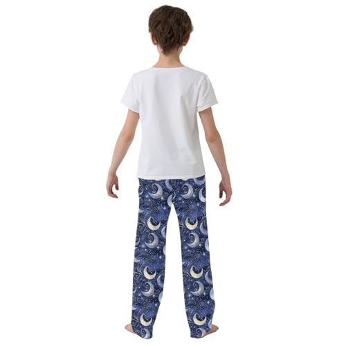 Pajama Pants Celestial Moons Stars Blue PJ Bottoms Sleepwear Lounge Sleep Pant with Pockets3