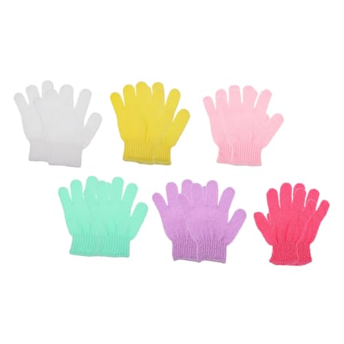 TOGEVAL 10 piezas Guantes Exfoliantes Corporales de Baño para Ducha Exfoliación Profunda y Limpieza de Material Suave y Cómodo para la Circulación y Revitalizar
