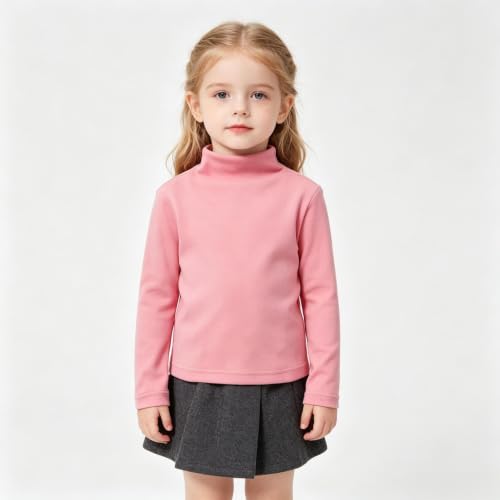 Image of Toddler Thermal Shirt Mock Turtleneck Girls Boys Top Long Sleeve