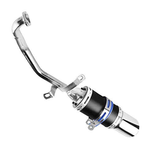 FLYPIG High Performance GY6 150cc Muffler Exhaust Pipe kit Replace for System Shorty GY6 125cc 150cc 4 Stroke (Black)
