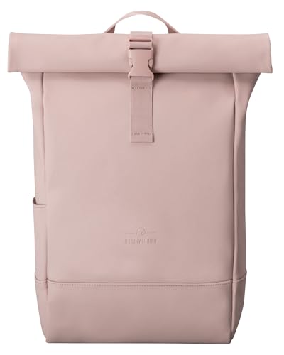 Johnny Urban Zaino Porta PC Donna e Uomo - Harvey Medium - Rolltop per Lavoro Viaggio Università - Scomparto per Laptop 16 Pollici - 15-18L - Rosa - Idrorepellente