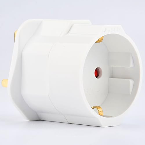 Adaptador de Enchufe Inglés a Español/Europeo BIGMIX® | Fácil de Usar, Ligero y Compacto sin comprometer su Durabilidad