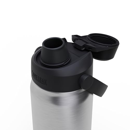 Image of CamelBak Thrive Chug Insulated Stainless Steel Water Bottle, Cold Retention with High Flow Lid for Everyday Hydration and Active Use, 20oz, Stainless