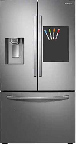 Magnetic Dry Erase Blackboard With Chalkboard Design For Kitchen Fridge-Office - Includes 4 Liquid Chalk Markers - 17X13” - Refrigerator Black Board Organizer And Planner #TOP1