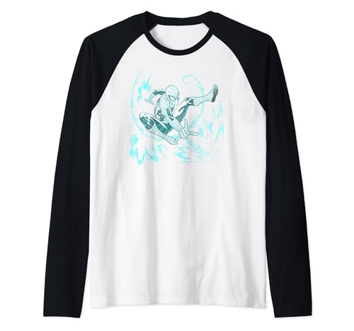 T-shirt raglan Spider-Man cadeau idéal pour anniversaire de fan de comics Marvel et de super-héros