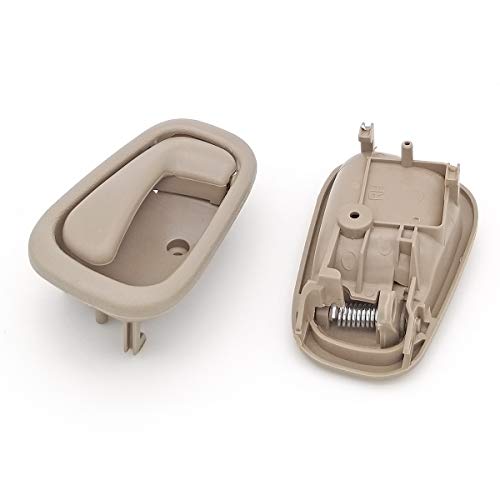 Bopart Inside Interior Door Handle For 1998 1999 2000 2001 2002 Toyota Corolla Prizm Front Rear Driver & Passenger Side Replacement Manaul Lock Beige/Tan (4Pcs) #TOP3