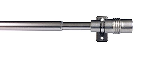 Tilldekor Designvitragestange TRIEST, edelstahl-optik, Ø10mm, ausziehbare Gardinenstange, 60 - 100 cm, inkl. Trägern und Befestigungsmaterial