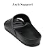 INUUINUU Arch Support Slides Comfortable Beach Pool Slippers, Lightweight Indoor Outdoor Slide Shower Bathroom Sandals Quick Drying