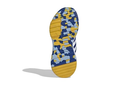 adidas Racer TR23 Elastic Lace Sneaker, Team Royal Blue/White/Utility Yellow, 1 US Unisex Little Kid3