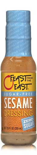 Feast From The East Sesame Dressing - Sugar-Free - Zero Carb - Keto Friendly - 12 Fl Oz
