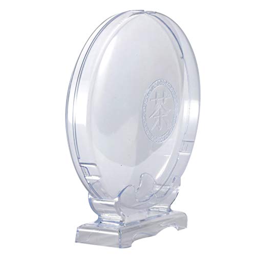 Hemoton Clear Puerh Tea Cake Storage Box Canister Gong Fu Puer Tea Saucer Storage Holder Chinese Display Stands Tea Cake Holder Stand