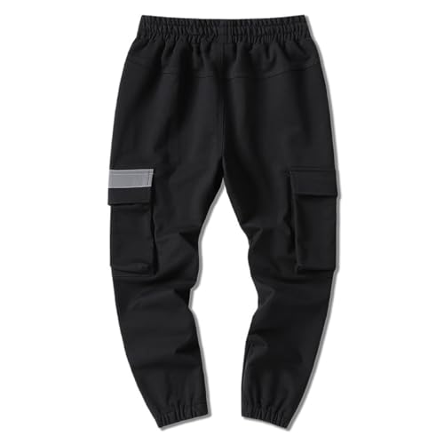 Boys Cargo Pants Casual Sports Jogger Pants Big Pockets Kids Adjustable Waistband Breathable Leggings