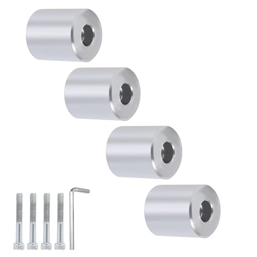 POSTEK Φ28イレクターパイプ 車用ルーフキャリアバー スペーシア イレクターパイプ アタッチメント バン対応 内六角 取付用アルミ製 DIY 製作 で 車中泊 キャンプ NVAN ハイゼットカーゴ 等に適合 (4個セット)