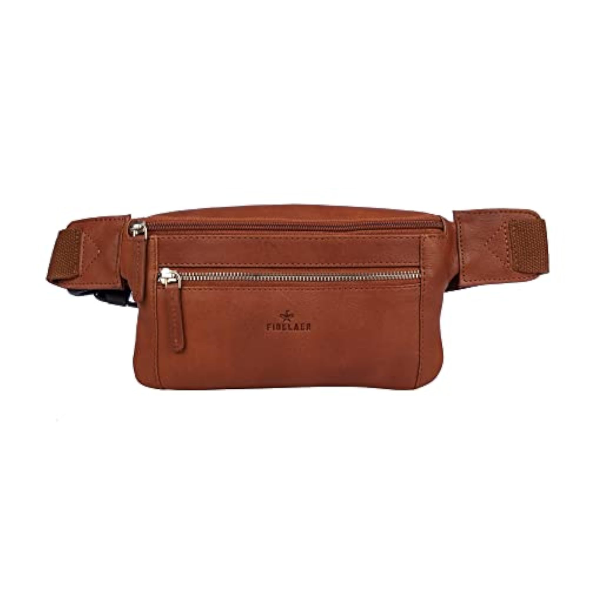 Stylish Leather Waist Pack with Zipper Pockets