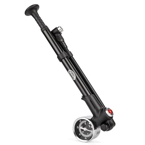 CXWXC Bomba amortiguadora de Alta presión, máx. 300 PSI Horquilla de suspensión y suspensión Trasera, Bloqueo de Palanca en Boquilla sin pérdida de Aire