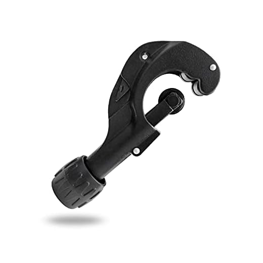 ICOOL Tubing Cutter 1/8 to 1-3/8 Inch for Pipe Copper PVC Thin Stainless Steel Tube with Extra Blade and Reamer(Matte Surface)