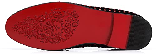 Men's Glitter Loafers Slip on Leather Wedding Party Dress Penny Smoking Sparkly Shoes4