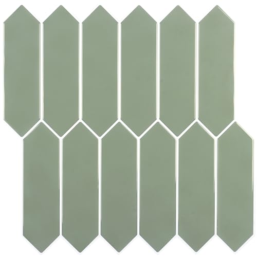 CHIHUT Green 3D Hexagon Peel and Stick Wall Tiles for Bathroom 16 Sheets