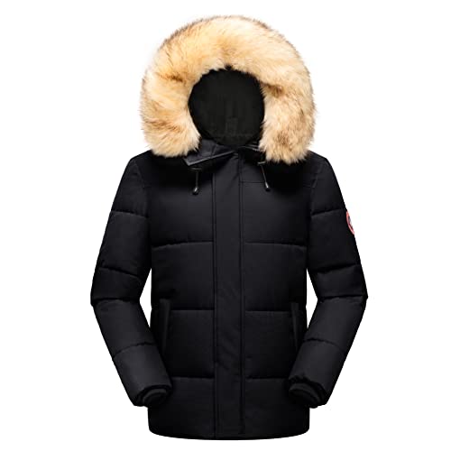 paragoose Doudoune Manteau Parka homme Hiver Imperméable Chaude Respirante Capuche Modèle SAMY (Noir, XXL) Cover
