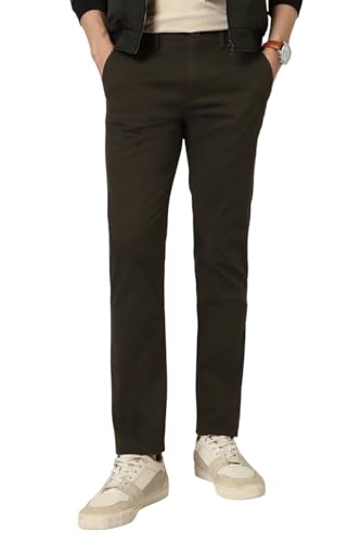 Image of Peter England Men's Skinny Fit Mid Rise Premium Casual Trouser Chinos