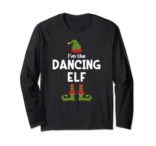 Dancing Elf Divertido Amante De La Danza De Navidad Regalo Bailarina De Ballet Manga Larga