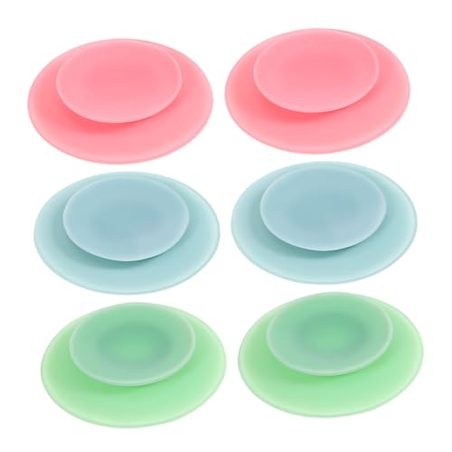 HEMOTON Double Sided Silicone Suction Pads for Plates and Bowls Slip Design for Tableware Strong Grip for Home and Travel Safe Food Grade Silicone