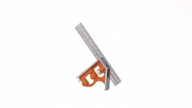 Bahco Combination Square (150mm) (Orange/Silver)
