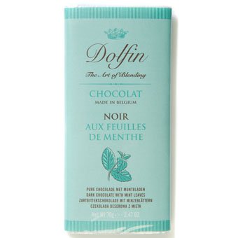 Dolfin Dark Chocolate Bar with Mint Leaves-70g
